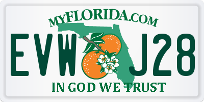 FL license plate EVWJ28