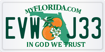 FL license plate EVWJ33