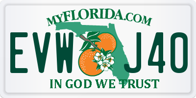 FL license plate EVWJ40