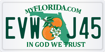 FL license plate EVWJ45