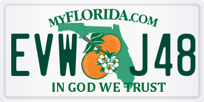 FL license plate EVWJ48