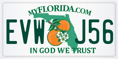 FL license plate EVWJ56