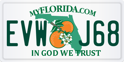 FL license plate EVWJ68