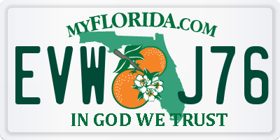 FL license plate EVWJ76