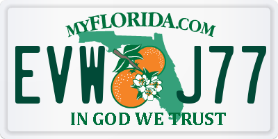 FL license plate EVWJ77