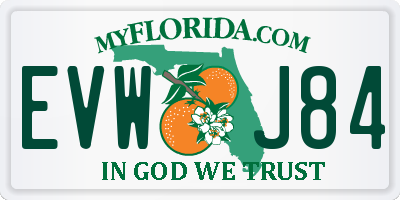 FL license plate EVWJ84