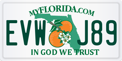 FL license plate EVWJ89