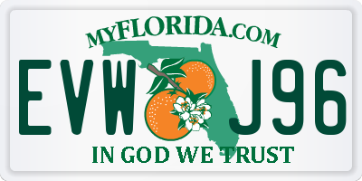 FL license plate EVWJ96