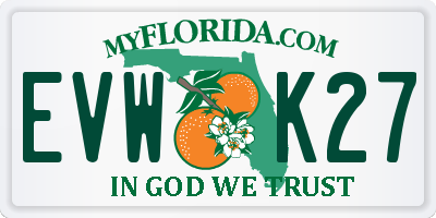 FL license plate EVWK27