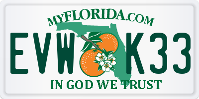 FL license plate EVWK33