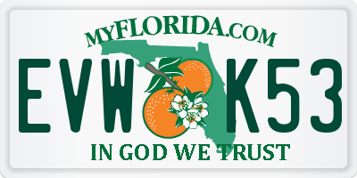 FL license plate EVWK53