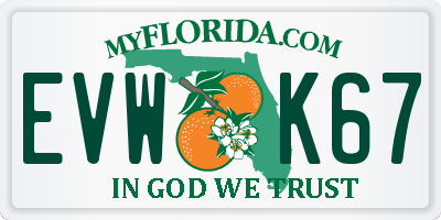 FL license plate EVWK67