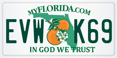 FL license plate EVWK69