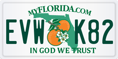 FL license plate EVWK82