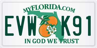 FL license plate EVWK91