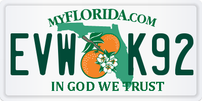 FL license plate EVWK92