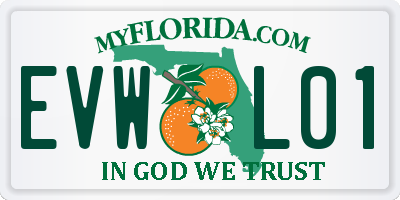 FL license plate EVWL01