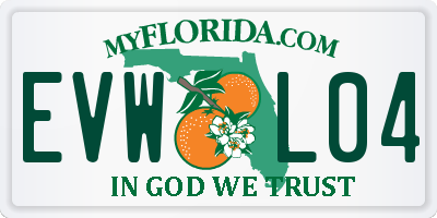 FL license plate EVWL04