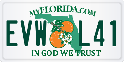 FL license plate EVWL41