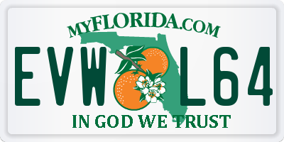 FL license plate EVWL64