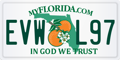 FL license plate EVWL97