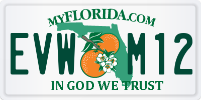 FL license plate EVWM12