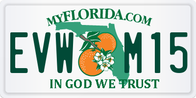 FL license plate EVWM15