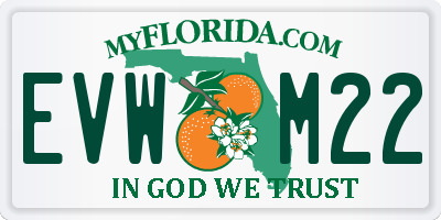FL license plate EVWM22