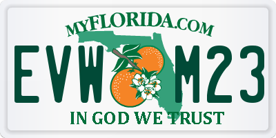 FL license plate EVWM23