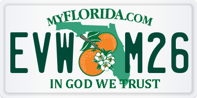 FL license plate EVWM26