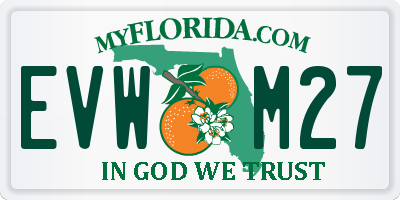 FL license plate EVWM27