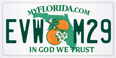 FL license plate EVWM29