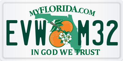 FL license plate EVWM32