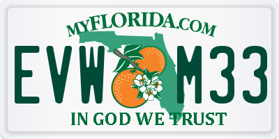 FL license plate EVWM33