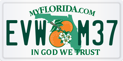 FL license plate EVWM37