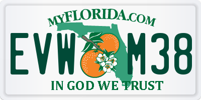 FL license plate EVWM38