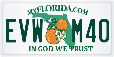 FL license plate EVWM40