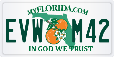 FL license plate EVWM42