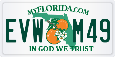 FL license plate EVWM49
