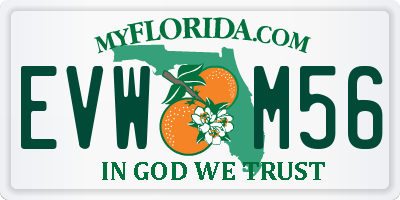 FL license plate EVWM56