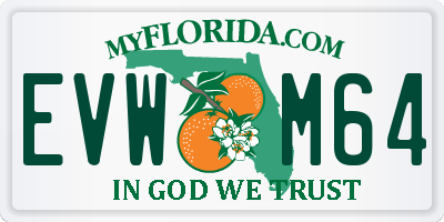 FL license plate EVWM64