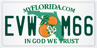 FL license plate EVWM66