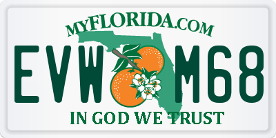 FL license plate EVWM68