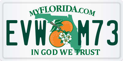 FL license plate EVWM73