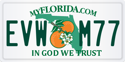 FL license plate EVWM77