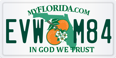 FL license plate EVWM84