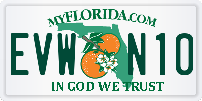 FL license plate EVWN10