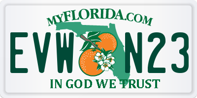 FL license plate EVWN23
