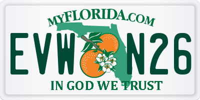 FL license plate EVWN26