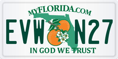 FL license plate EVWN27